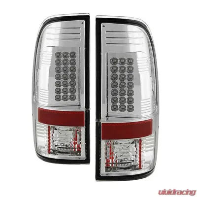 Spyder Auto LED Chrome Tail Lights for Ford F-250 350 450 550 Super Duty 2008-2009 - ALT-YD-FS07-LED-C