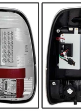 Spyder Auto LED Chrome Tail Lights for Ford F-250 350 450 550 Super Duty 2008-2009                                     - ALT-YD-FS07-LED-C - Image 4