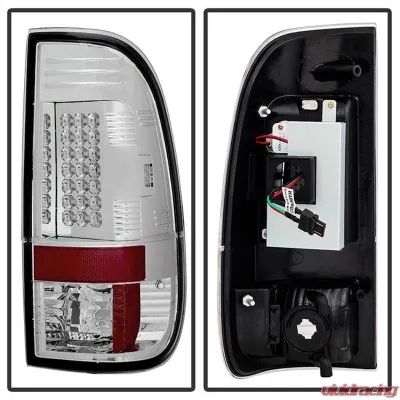 Spyder Auto LED Chrome Tail Lights for Ford F-250 350 450 550 Super Duty 2008-2009 - ALT-YD-FS07-LED-C