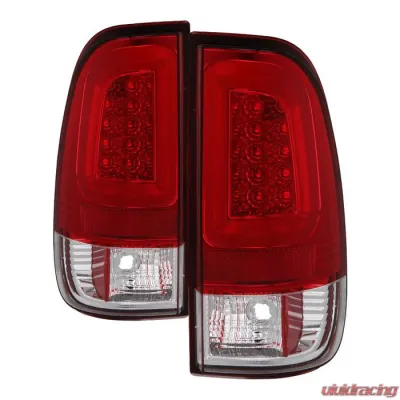 Spyder Auto Version 3 LED Tail Lights Red Clear for Ford Super Duty F-250 F-350 F-450 08-16 - ALT-YD-FS07V3-LBLED-RC