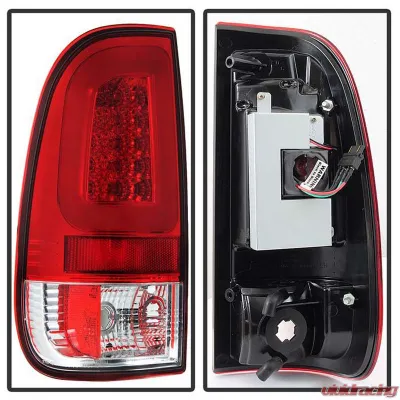 Spyder Auto Version 3 LED Tail Lights Red Clear for Ford Super Duty F-250 F-350 F-450 08-16 - ALT-YD-FS07V3-LBLED-RC
