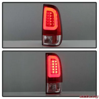 Spyder Auto Version 3 LED Tail Lights Red Clear for Ford Super Duty F-250 F-350 F-450 08-16 - ALT-YD-FS07V3-LBLED-RC