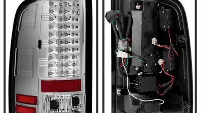 Spyder Auto Chrome LED Taillights for GMC Sierra 1500 2500 2007-2013                                     - ALT-YD-GS07-LED-C - Image 3