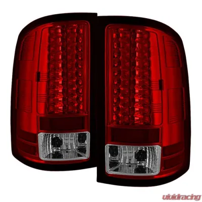 Spyder Auto Red Clear LED Taillights for GMC Sierra 1500|2500|3500 2007-2013 - ALT-YD-GS07-LED-RC