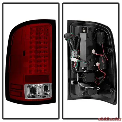 Spyder Auto Red Clear LED Taillights for GMC Sierra 1500|2500|3500 2007-2013 - ALT-YD-GS07-LED-RC