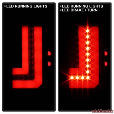 Spyder Auto Black LED Taillights for GMC Sierra 2014-2016, Durable Design, Custom Fit - ALT-YD-GS14-LBLED-BK