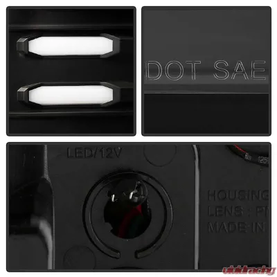 Spyder Auto Black LED Taillights for GMC Sierra 2014-2016, Durable Design, Custom Fit - ALT-YD-GS14-LBLED-BK