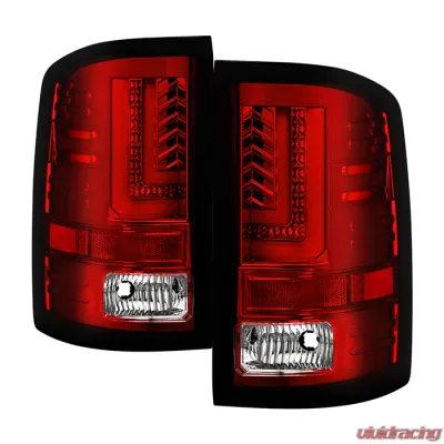 Spyder Auto Red Clear LED Taillights for GMC Sierra 2014-2016, ALT-YD-GS14-LBLED-RC - ALT-YD-GS14-LBLED-RC
