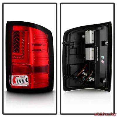 Spyder Auto Red Clear LED Taillights for GMC Sierra 2014-2016, ALT-YD-GS14-LBLED-RC - ALT-YD-GS14-LBLED-RC