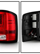 Spyder Auto Red Clear LED Taillights for GMC Sierra 2014-2016, ALT-YD-GS14-LBLED-RC                                     - ALT-YD-GS14-LBLED-RC - Image 2