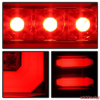 Spyder Auto Red Clear LED Taillights for GMC Sierra 2014-2016, ALT-YD-GS14-LBLED-RC - ALT-YD-GS14-LBLED-RC