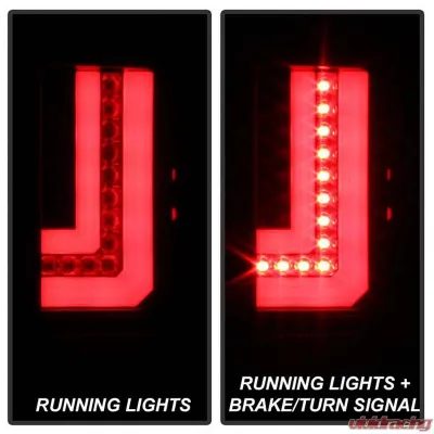 Spyder Auto LED Light Bar Tail Lights Black for 2016-2017 GMC Sierra - ALT-YD-GS16-LED-BK