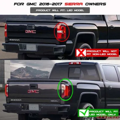 Spyder Auto LED Light Bar Tail Lights Black for 2016-2017 GMC Sierra - ALT-YD-GS16-LED-BK