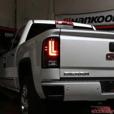 Spyder Auto LED Light Bar Tail Lights Black for 2016-2017 GMC Sierra - ALT-YD-GS16-LED-BK