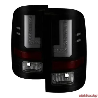 Spyder Auto LED Tail Lights Black Smoke for GMC Sierra 2016-2017, 16-Inch Light Bar - ALT-YD-GS16-LED-BSM