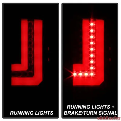 Spyder Auto LED Tail Lights Black Smoke for GMC Sierra 2016-2017, 16-Inch Light Bar - ALT-YD-GS16-LED-BSM