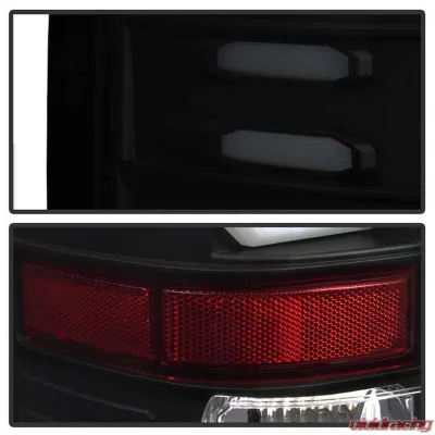 Spyder Auto LED Tail Lights Black Smoke for GMC Sierra 2016-2017, 16-Inch Light Bar - ALT-YD-GS16-LED-BSM