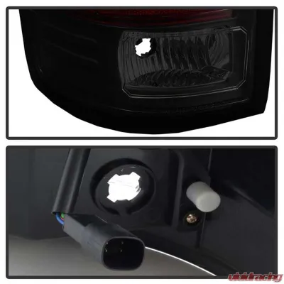 Spyder Auto LED Tail Lights Black Smoke for GMC Sierra 2016-2017, 16-Inch Light Bar - ALT-YD-GS16-LED-BSM