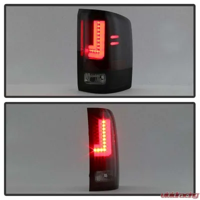 Spyder Auto LED Tail Lights Black Smoke for GMC Sierra 2016-2017, 16-Inch Light Bar - ALT-YD-GS16-LED-BSM