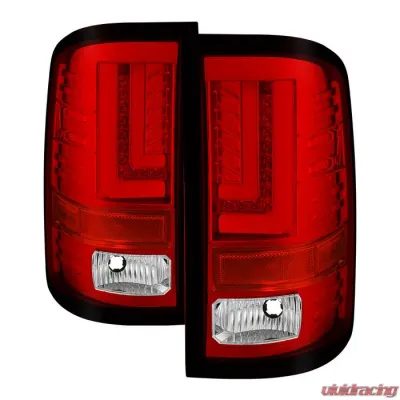 Spyder Auto LED Tail Lights Light Bar Red Clear for 2016-2017 GMC Sierra - ALT-YD-GS16-LED-RC