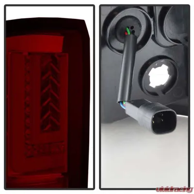 Spyder Auto LED Tail Lights Light Bar Red Clear for 2016-2017 GMC Sierra - ALT-YD-GS16-LED-RC