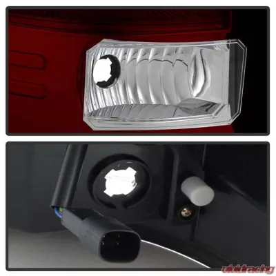 Spyder Auto LED Tail Lights Light Bar Red Clear for 2016-2017 GMC Sierra - ALT-YD-GS16-LED-RC