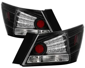 Spyder Auto Black LED Taillights for Honda Accord 4-Door 2008-2012, ALT-YD-HA08-4D-LED-BK