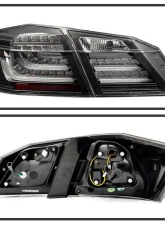 Spyder Auto Black LED Taillights for Honda Accord 4-Door 2013-2015, Original Version                                     - ALT-YD-HA13LED-LED-BK - Image 2