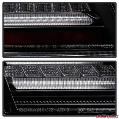 Spyder Auto Black LED Taillights for Honda Accord 4-Door 2013-2015, Original Version - ALT-YD-HA13LED-LED-BK