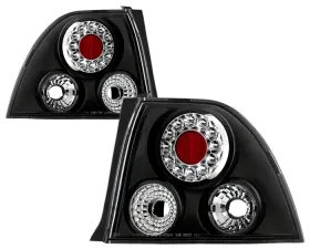 Spyder Auto LED Black Tail Lights for Honda Accord 1994-1995, ALT-YD-HA94-LED-BK