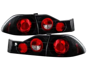 Spyder Auto Altezza Black Tail Lights for Honda Accord 1998-2000, 4-Door Design