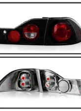 Spyder Auto Altezza Black Tail Lights for Honda Accord 1998-2000, 4-Door Design                                     - ALT-YD-HA98-BK - Image 2