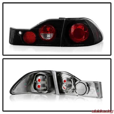 Spyder Auto Altezza Black Tail Lights for Honda Accord 1998-2000, 4-Door Design - ALT-YD-HA98-BK
