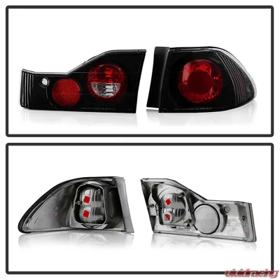Spyder Auto Altezza Black Tail Lights for Honda Accord 1998-2000, 4-Door Design - ALT-YD-HA98-BK