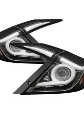 Spyder Auto LED Tail Lights for 2016-2019 Honda Civic 4 Door Black Light Bar                                     - ALT-YD-HC164D-LB-BK - Image 13