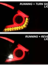 Spyder Auto LED Tail Lights for 2016-2019 Honda Civic 4 Door Black Light Bar                                     - ALT-YD-HC164D-LB-BK - Image 9