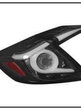 Spyder Auto LED Tail Lights for 2016-2019 Honda Civic 4 Door Black Light Bar                                     - ALT-YD-HC164D-LB-BK - Image 2