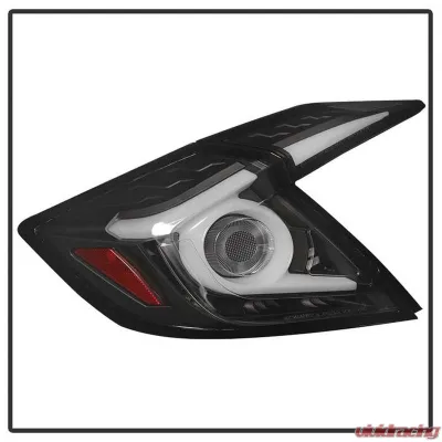 Spyder Auto LED Tail Lights for 2016-2019 Honda Civic 4 Door Black Light Bar - ALT-YD-HC164D-LB-BK