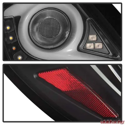 Spyder Auto LED Tail Lights for 2016-2019 Honda Civic 4 Door Black Light Bar - ALT-YD-HC164D-LB-BK