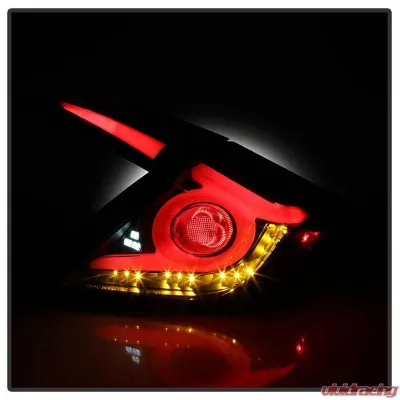 Spyder Auto LED Tail Lights for 2016-2019 Honda Civic 4 Door Black Light Bar - ALT-YD-HC164D-LB-BK