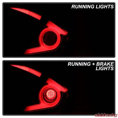 Spyder Auto LED Tail Lights for 2016-2019 Honda Civic 4 Door Black Light Bar - ALT-YD-HC164D-LB-BK