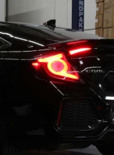 Spyder Auto LED Tail Lights for 2016-2019 Honda Civic 4 Door Black Light Bar                                     - ALT-YD-HC164D-LB-BK - Image 11