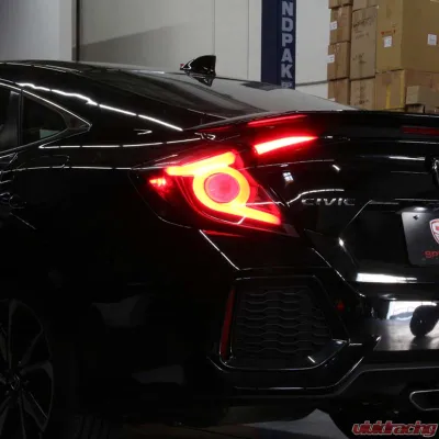 Spyder Auto LED Tail Lights for 2016-2019 Honda Civic 4 Door Black Light Bar - ALT-YD-HC164D-LB-BK