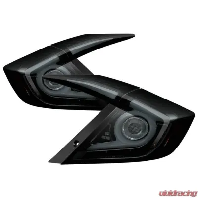Spyder Auto LED Tail Lights Black Smoke for 2016-2019 Honda Civic 4 Door - ALT-YD-HC164D-LB-BSM