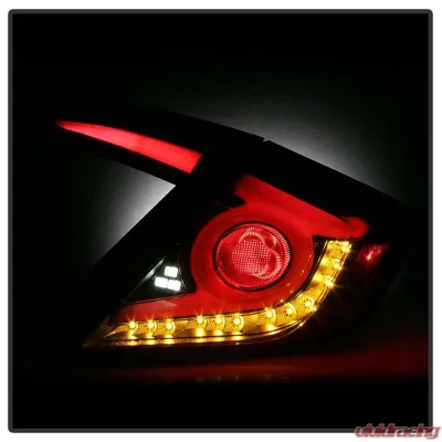 Spyder Auto LED Tail Lights Black Smoke for 2016-2019 Honda Civic 4 Door - ALT-YD-HC164D-LB-BSM