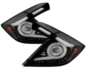 Spyder Auto Black Chrome LED Taillights for 2016-2019 Honda Civic 5 Door Hatchback