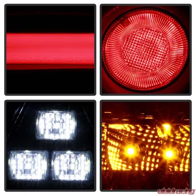 Spyder Auto Black Chrome LED Taillights for 2016-2019 Honda Civic 5 Door Hatchback - ALT-YD-HC16HB-BC