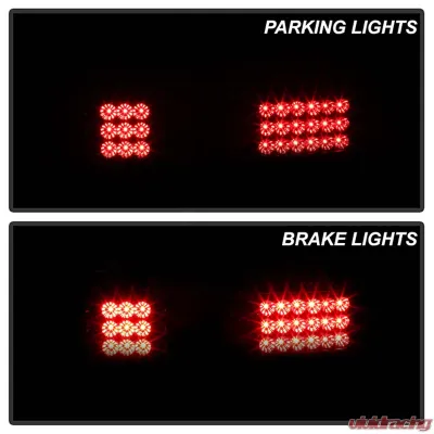 Spyder Auto 2 4-Door LED Black Tail Lights for Honda Civic 1992-1995 ALT-YD-HC92-24D - ALT-YD-HC92-24D-LED-BK