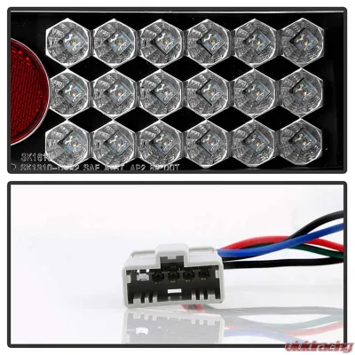 Spyder Auto 2 4-Door LED Black Tail Lights for Honda Civic 1992-1995 ALT-YD-HC92-24D - ALT-YD-HC92-24D-LED-BK