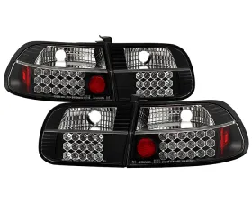 Spyder Auto 3-Door LED Black Tail Lights Honda Civic 1992-1995
